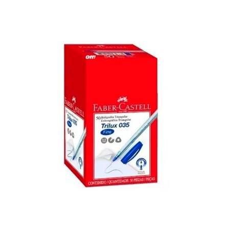 Boligrafo Punta Fina Trilux 035 Azul Faber Castell