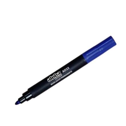 Marcador Plumon Permanente AO23 Azul Alpha Office