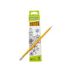 Lapiz 2B Grafito Con Borrador  Alpha Office